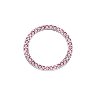 Car Ignition Key Ring Diamond Sticker Decoration Rhombus Shiny Crystal Girly Car Switch Button Diamond Ring Accessories