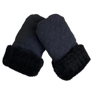 รถเข็นเด็กทารก1คู่ถุงมือช่วยให้มืออบอุ่นในหน้าหนาวที่ครอบมือซับในขนแกะที่สบายสำหรับกิจกรรมกลางแจ้ง