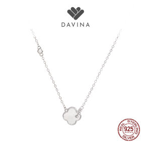 DAVINA Ladies Vleorant Necklace Sterling Silver 925 - Kalung Wanita Perak S925 Clover Semanggi