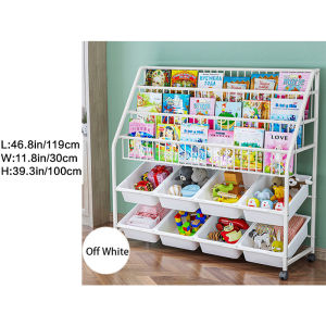 LOOGU (COD) Kids Toy Storage Rack Childrens Bookshelf Multi Purpose Display Bookcase Stand Rack Organizer