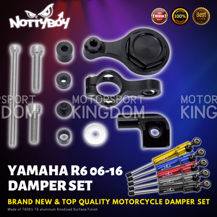 Motorcycle Steering Damper Stabilizer Kit For CBR600 F4i 1999-2007 - Aluminum Bracket Stabilizer