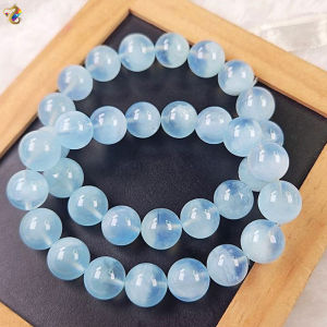 Collection Grade Rare Cat Eyes Wealth Bowl Sky Blue Aquamarine Bracelet