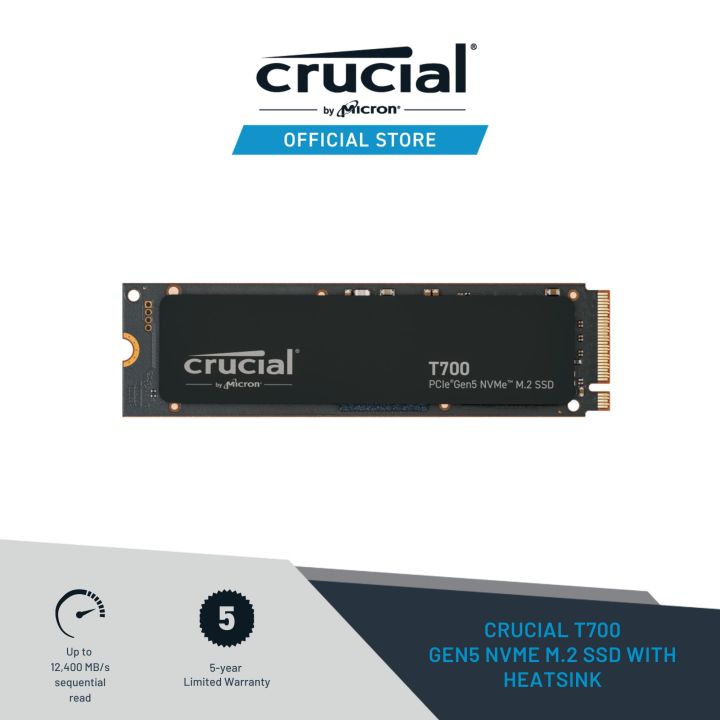 Crucial t700 1tb pcie gen5 nvme m 2 ssd t700ssd3 without heatsink