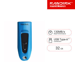 SanDisk Ultra USB 3.0 Flash Drive 32GB CZ48 USB3.0 Blue stylish sleek design 5Y ( แฟลชไดร์ฟ usb Flash Drive )