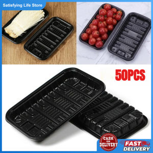 50Pcs Plastic Food Grade Trays Disposable Standard Supermarket Meat Poultry Frozen Food Tray