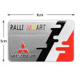 3D RALLIART Aluminum Car Emblem Stickers Accessories Decor Side Emblem Tail Label Car Body Modified Decals for Mitsubishi Mirage G4 Lancer Adventure Strada L200. 