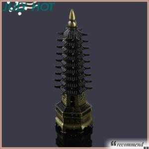 [JULYHOT] หอศึกษาฮวงจุ้ยอัลลอยด์เหวินฉางเจดีย์เครื่องประดับตั้งโต๊ะ