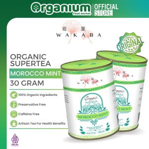 Supertea Morocco Mint WAKABA Herbal Teh untuk kesehatan gigi alergi dan demam - 30g