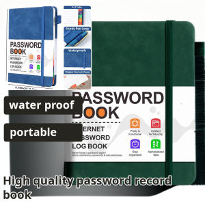 🔥Hot sale🔥High quality password recorder multifunctional portable waterproof notebook with password