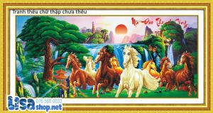 Tranh thêu chữ thập mã đáo thành công 3d chưa thêu 78x40cm 88820