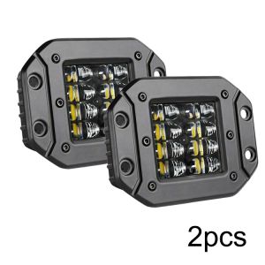 ANMINGPU 5inch Flush Mount LED Work Light Bar Off Road 12V 24V 40W Spot Beam LED Pods Light Bar for Car Truck Atv Jeep Headlight