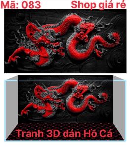 Tranh Dán Bể Cá Mẫu Rồng Siêu Hot Mặt Chính Đáy Decal Có Keo Tiện Lợi Tặng Kem Tem Cánh Báo