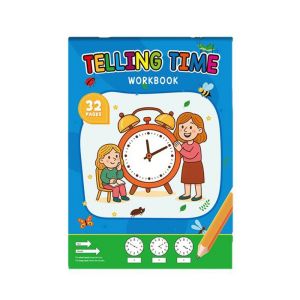 INTOONE Interactive Telling Time Practice Book Early Education Kids Learning Time Learning Training Cards Fun Time Conversion Math Exercises Classroom Teaching