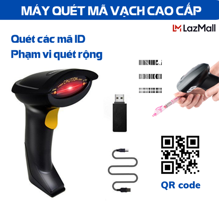Máy quét mã vạch không dây Bluetooth - Máy Scan mã vạch Qrcode (2D ...