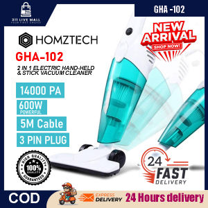Homztech 2-in-1 Handheld Stick Vacuum Cleaner 600W Powerful Suction Pembersih Vakum Rumah & Kereta