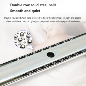 Black Keyboard Drawer Heavy Duty Ball Bearing Slides with Adjustable Height Bracket for Desk Cabinet Furniture Rail Rack