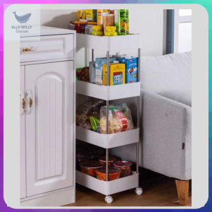 4 Layer Space Saver Trolley Rack with Wheels (Wide)