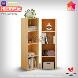 RAK BUKU SERBAGUNA 3 SUSUN LEMARI BUKU RSG 3 SUSUN RAK SERBAGUNA RAK SEPATU RAK KAYU RAK SUSUN