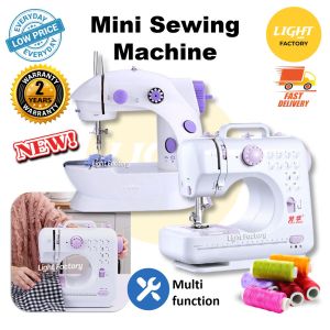 [MSIA PLUG] Mini Sewing Machine Dual Speed with LED Light / Portable Sewing Machine Upgraded 12 Types Stiches LED Light