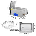 Ultrasonic Cleaner สแตนเลส 30L/15L/6L/2L/0.8L เครื่องล้างแว่นตา เครื่องทําความสะอาดอัลตราโซนิกดิจิทัล เครื่องทําความสะอาดอัลตราโซนิกดิจิทัล ปรับคว. 
