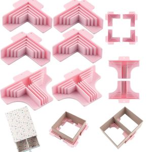 TSEVD 6/8Pcs ทำอัลบัมภาพ DIY แคลมป์ยึดมุม การเย็บเล่มหนังสือ สร้างสรรค์ คลิปยึดมุมกล่อง ทำกล่องของขวัญ แคลมป์คงที่ ที่จับมุม ทำกล่อง
