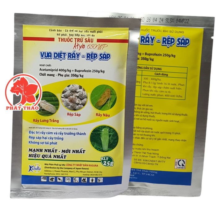 Thuốc trừ sâu Vua Rầy 25gram trừ bọ trĩ, nhện đỏ, rầy, rệp sáp trên cây ...