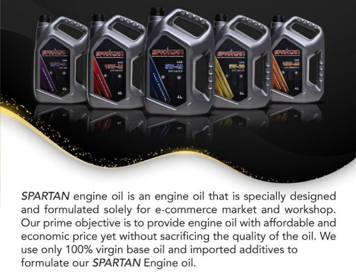 SPARTAN Engine Oil 20w50 4L / 4Litre Minyak Hitam Lazada