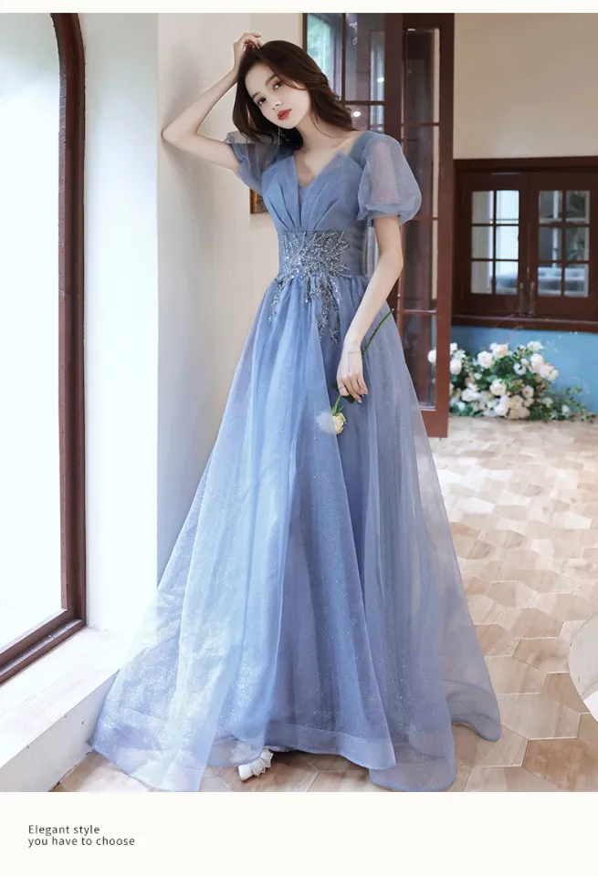 Mẫu váy cưới công chúa màu xanh hot - Tài Lộc Wedding