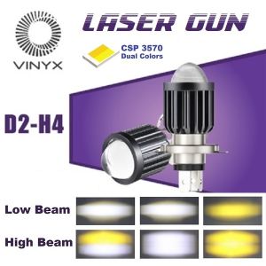 Lampu LED Utama Motor Mobil VINYX D2 H4 Laser 2 Warna Putih Kuning AC DC Yamaha Vixion Ninja R15 Pulsar
