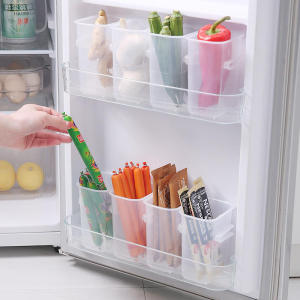 3Pcs Refrigerator Storage Box Side Door Organizer Stackable Linked Containers Food Vegetable Classification Tools