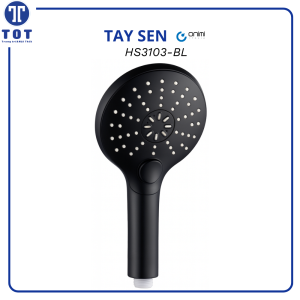 Bộ Tay Sen Tắm Tròn ONIMI Màu Đen Mờ Chất Liệu Nhựa ABS Cao Cấp HS3103-BL