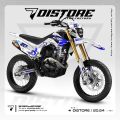 Decal crf 150 l full body hitam sangar merah putih biru free custom nama nomor. 