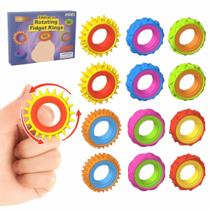 ZENO 6/12Pcs Giải nén Đồ chơi giảm căng thẳng Co giãn Giảm lo âu Nhẫn Fidget Bề kết cấu Nhẫn cảm giác Trẻ em mắc chứng tự kỷ