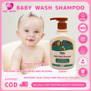 BabyZoom Baby Wash and Shampoo 320ml Hair＆Body 2in1 Baby Shampoo Baby Shampoo and Bath Set Baby Care Shampoo Baby Skin Care Sensitive Skin Baby Care Moisturizing Skincare Essentials for Babies Baby Need on Sale Newborn Essentials Baby Needs Newborn Sets G