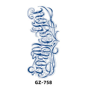 ZEEMIN Cross-border herbal semi-permanent tattoo sticker for men and women waterproof and sweat-proof juice half arm anti-truth tattoo letter sticker tattoo