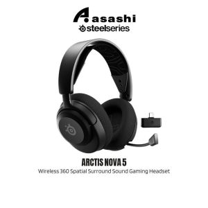 SteelSeries Arctis Nova 5 Wireless (Black) – 2.4 GHz + Bluetooth ClearCast Mic Long‑Life Battery For PC
