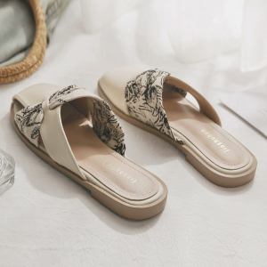 Evening Breeze Evening Gentleness Foreign Atmosphere French Soft-soled Sandals Summer New Retro Baotou Womens Summer Fashion Slippers