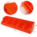 Viddavetphil  Orange Plastic Piglet Trough Feeding Five Grids Pigplastic hanging piglet feeder 5 holes. 