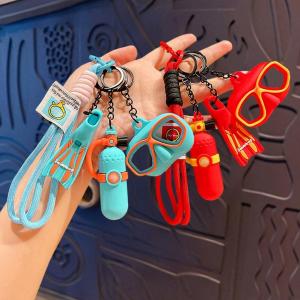 Creative Cute Fun Diving Sports Diving Goggles Fins Set Keychain Cute Beach Ocean Style Bag Charm Pendant For Divers