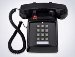 Bit 25T old-fashioned button antique retro landline antique fashion creative telephone - Black