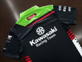 เสื้อPolo MotoGP Kawasaki Racing Team เสื้อโปโลโมโตจีพี ทีม คาวาซากิ เรสซิ่ง ทีม #WB0012 พิมพ์ทั้งตัว ไซส์ S-5XL. 