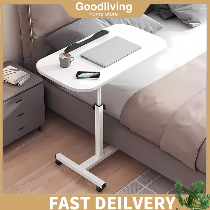Adjustable Height Laptop Table with Wheels Bedside table Study table ...