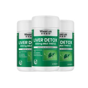 【3 Bottles】Wright Life 400mg Milk Thistle Liver Detox Supplement With Silymarin Marianum Removing liver-fire & Reduce Liver Lipid - EXP:2028/4