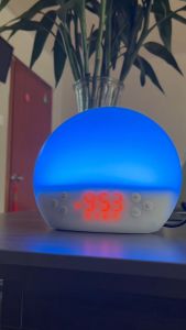 Sunrise Alarm Clock with White Noise Machine - 9 Color Light Therapy Natural Sounds for Gentle Wake-Up and Deep Sleep