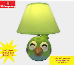 Đèn Gốm Sứ trang trí Điện Quang ĐQ DL14 WW ( Thân hình chim xanh có bóng LED 5W warmwhite)