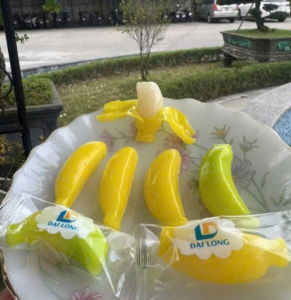 [ HOT NEW ] 500G Kẹo Dẻo Lột Vỏ Vị CHUỐI XANH CHUỐI CHIN Đại Long