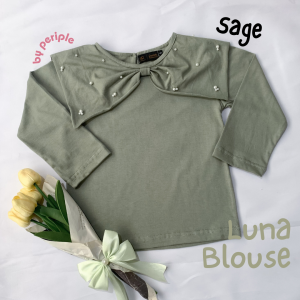 PERIPLE Blouse Anak Payet Mutiara Untuk Usia 2-7 Tahun Atasan Anak Payet
