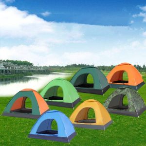*SG seller* Automatic Open Tent Instant Portable Outdoor Beach Tent Hiking Family Camp Anti UV 3-4 Persons Camping Tent Waterproof Family tent light tent portable tent