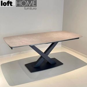 Loft Home Modern Extendable Sintered Stone Dining Table LUVIA