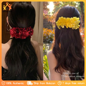 Fshion Girl Flower Banana Clip Vertical Clip Temperament High Ponytail Hair Clip Hair Accessories